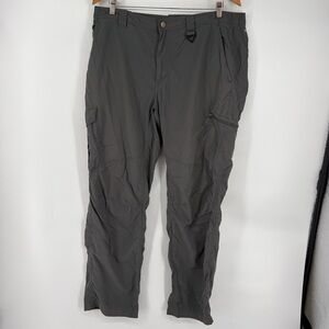 Columbia Pants Mens 38X32 Omni Shield Hiking Cargo Zip Nylon Outdoors Camp Gray